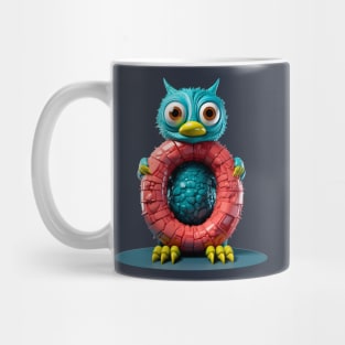 Cute Monster for Kids Alphabet Letter O Funny Back to School Mug